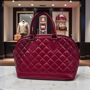 I Medici Leather Quilted Dome Satchel • Made in Italy